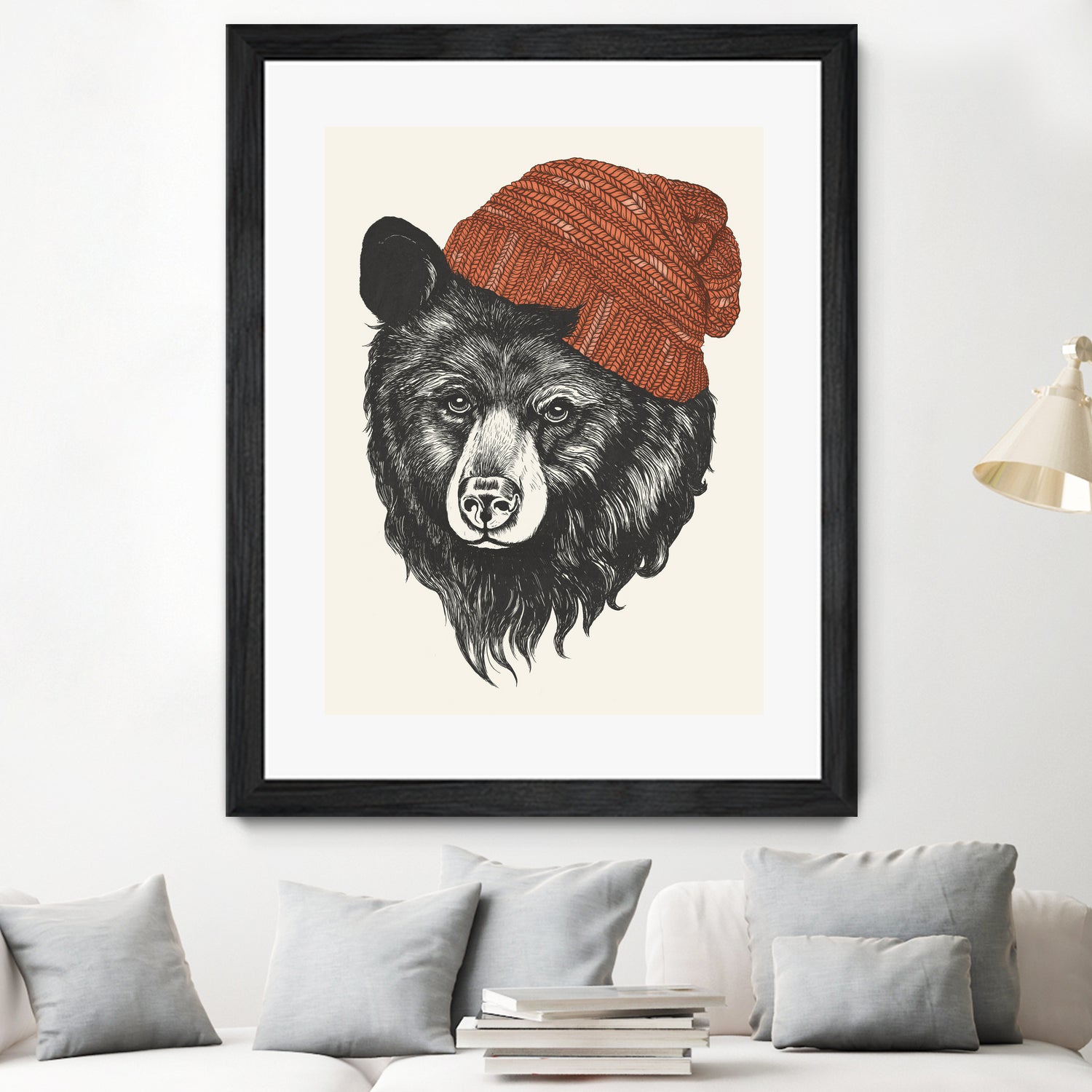 Zissou the Bear by Laura Graves on GIANT ART - red digital drawing