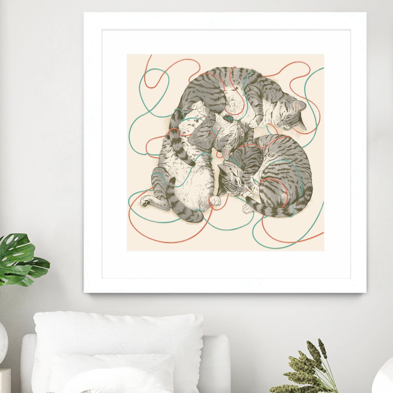 cats by Laura Graves on GIANT ART - gray digital drawing