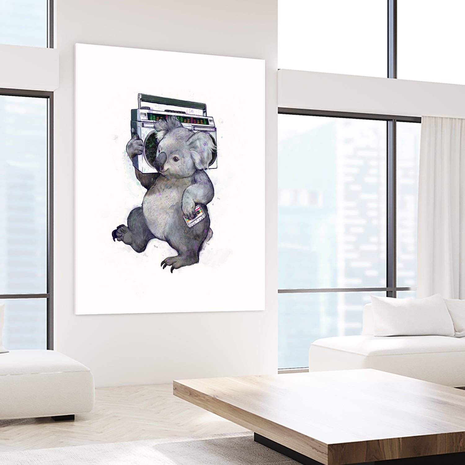 Koala by Laura Graves on GIANT ART - gray digital painting