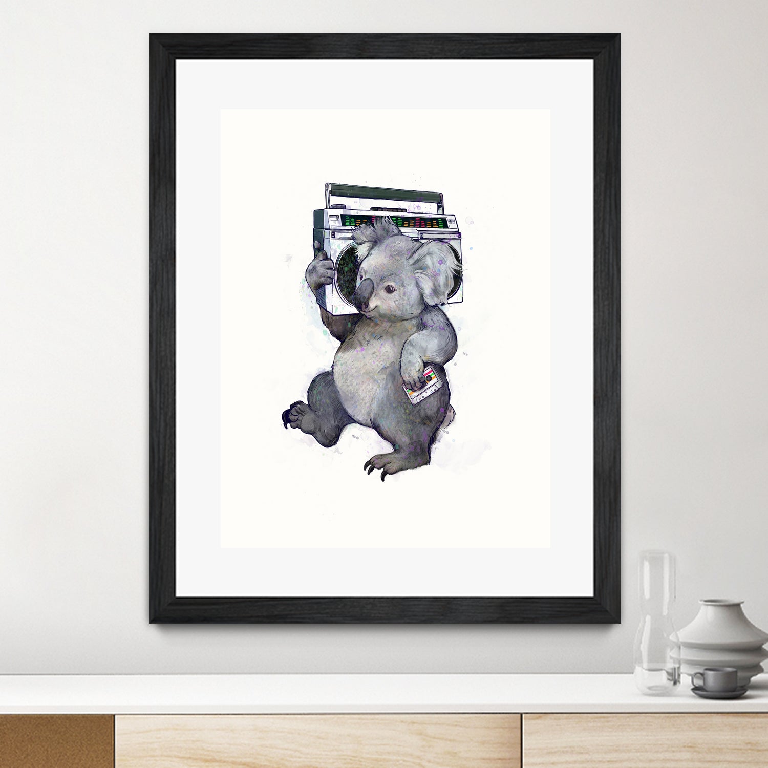 Koala by Laura Graves on GIANT ART - gray digital painting