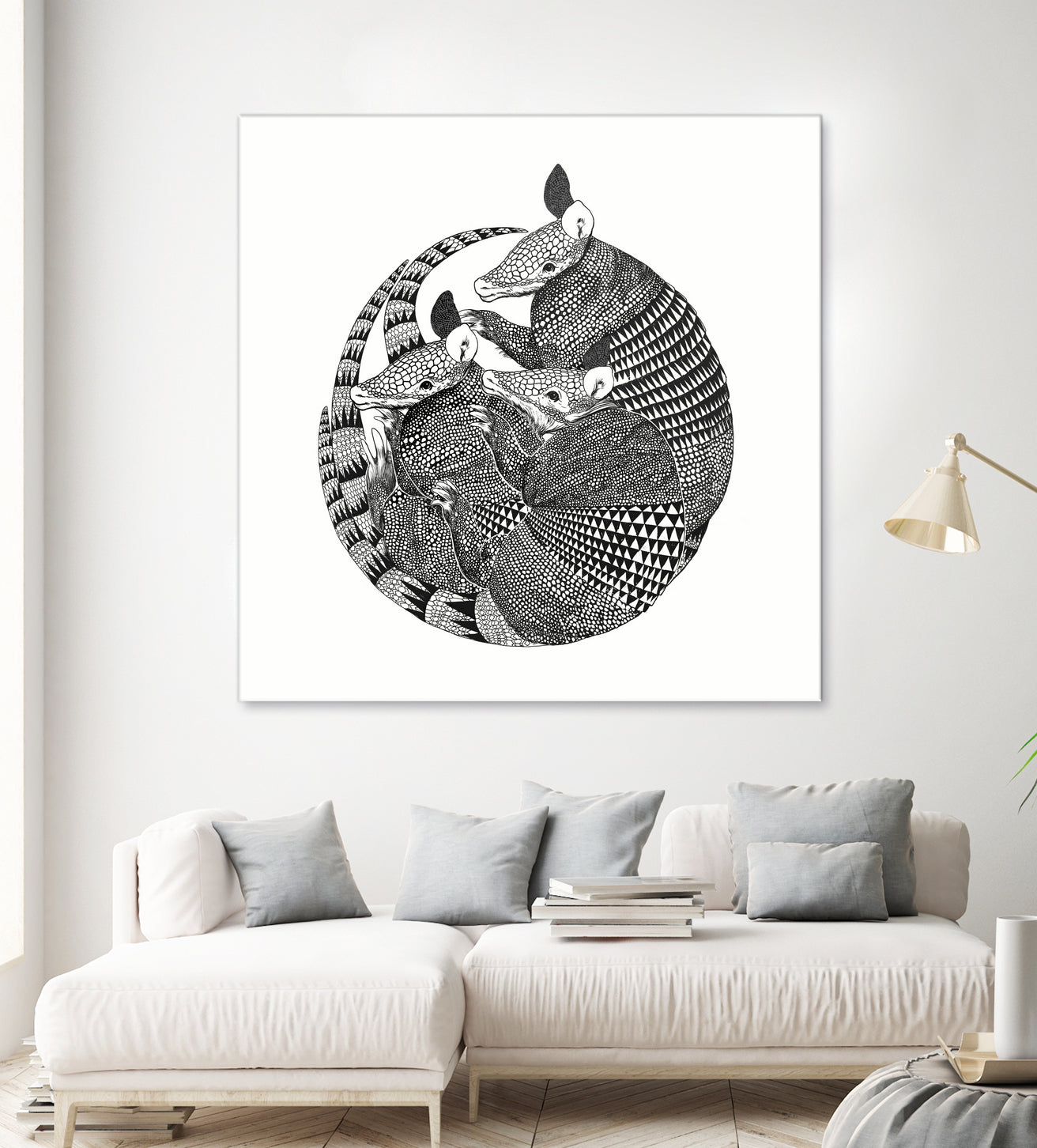 Armadillos by Laura Graves on GIANT ART - black digital painting