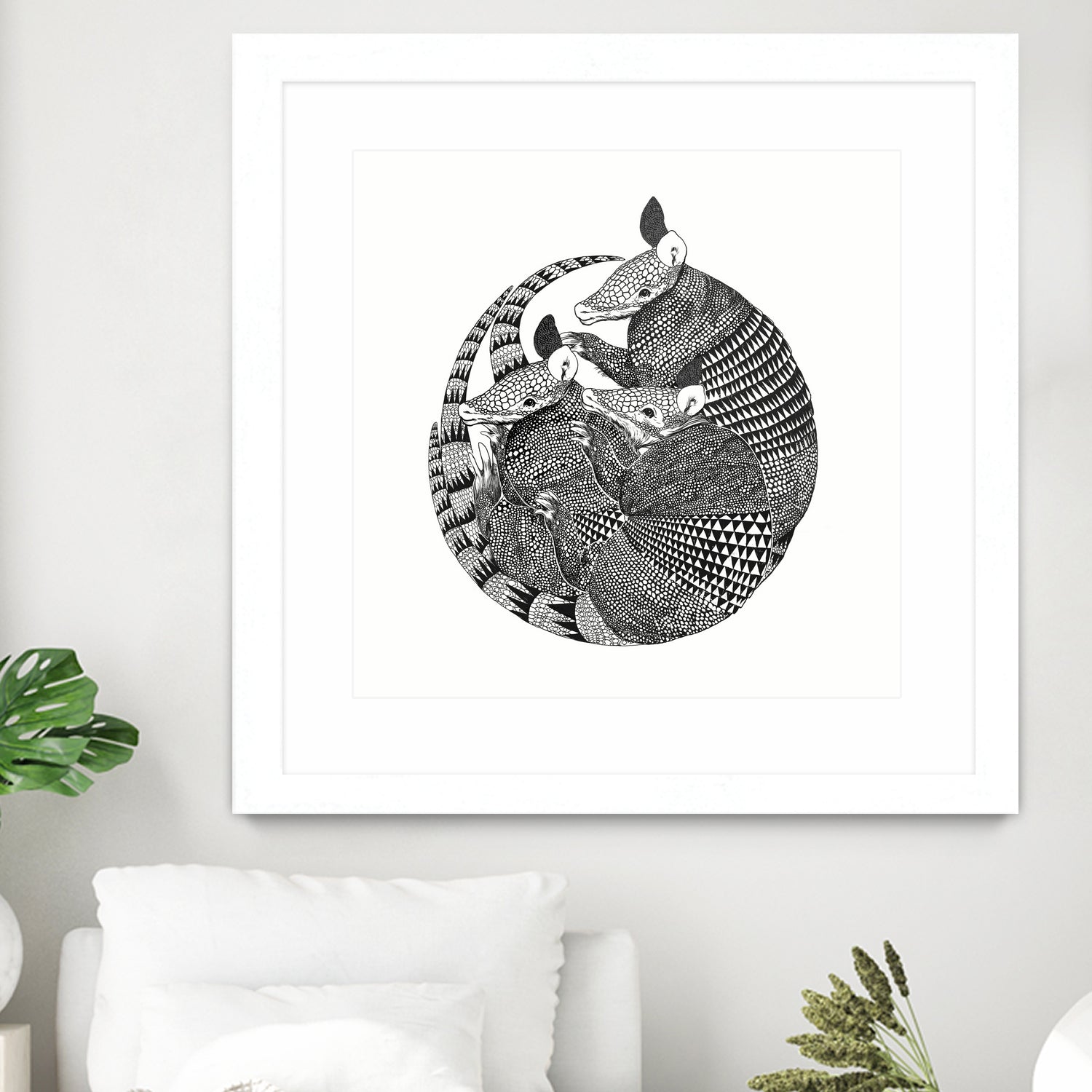 Armadillos by Laura Graves on GIANT ART - black digital painting