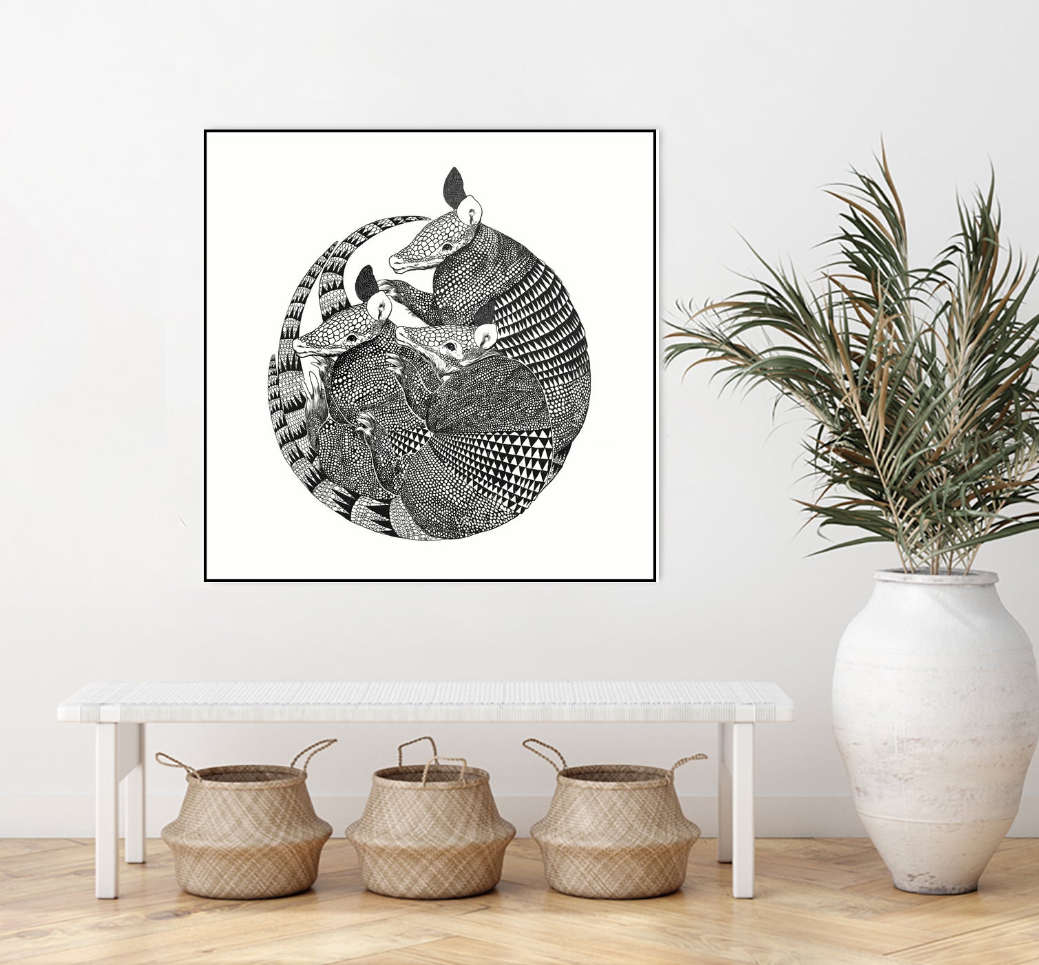 Armadillos by Laura Graves on GIANT ART - black digital painting