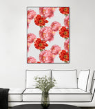 Vintage Floral by laura redburn on GIANT ART - red mixed media