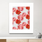 Vintage Floral by laura redburn on GIANT ART - red mixed media