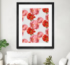 Vintage Floral by laura redburn on GIANT ART - red mixed media