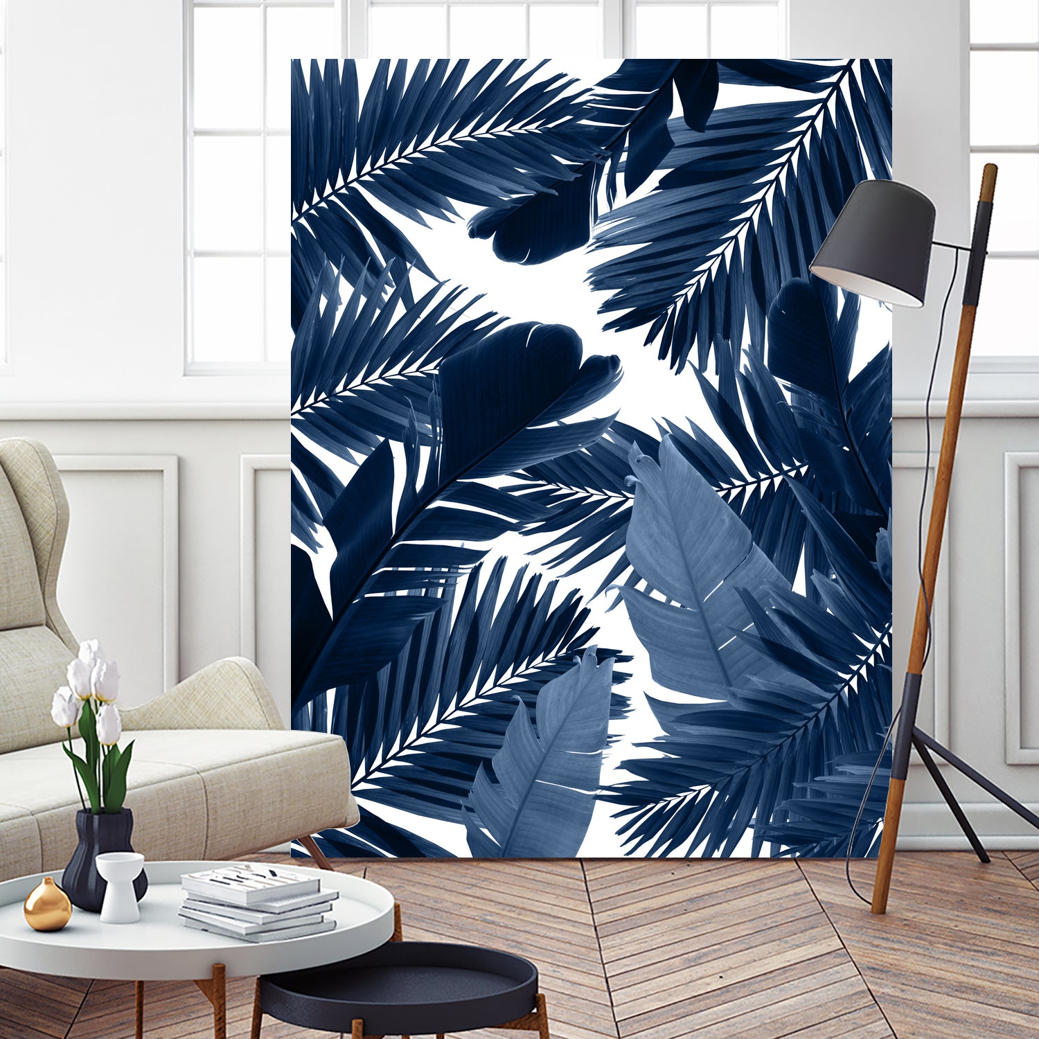 Jungle Leaves Finesse #3 #tropical #decor #art by Anita & Bella Jantz on GIANT ART - blue photo illustration