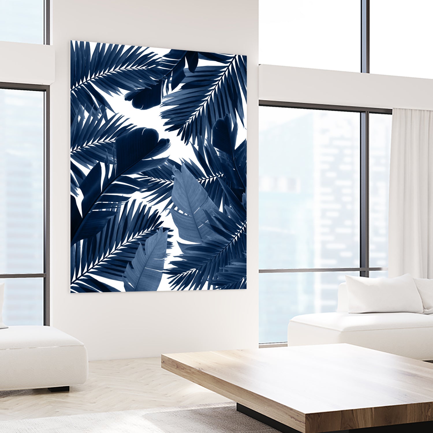 Jungle Leaves Finesse #3 #tropical #decor #art by Anita & Bella Jantz on GIANT ART - blue photo illustration