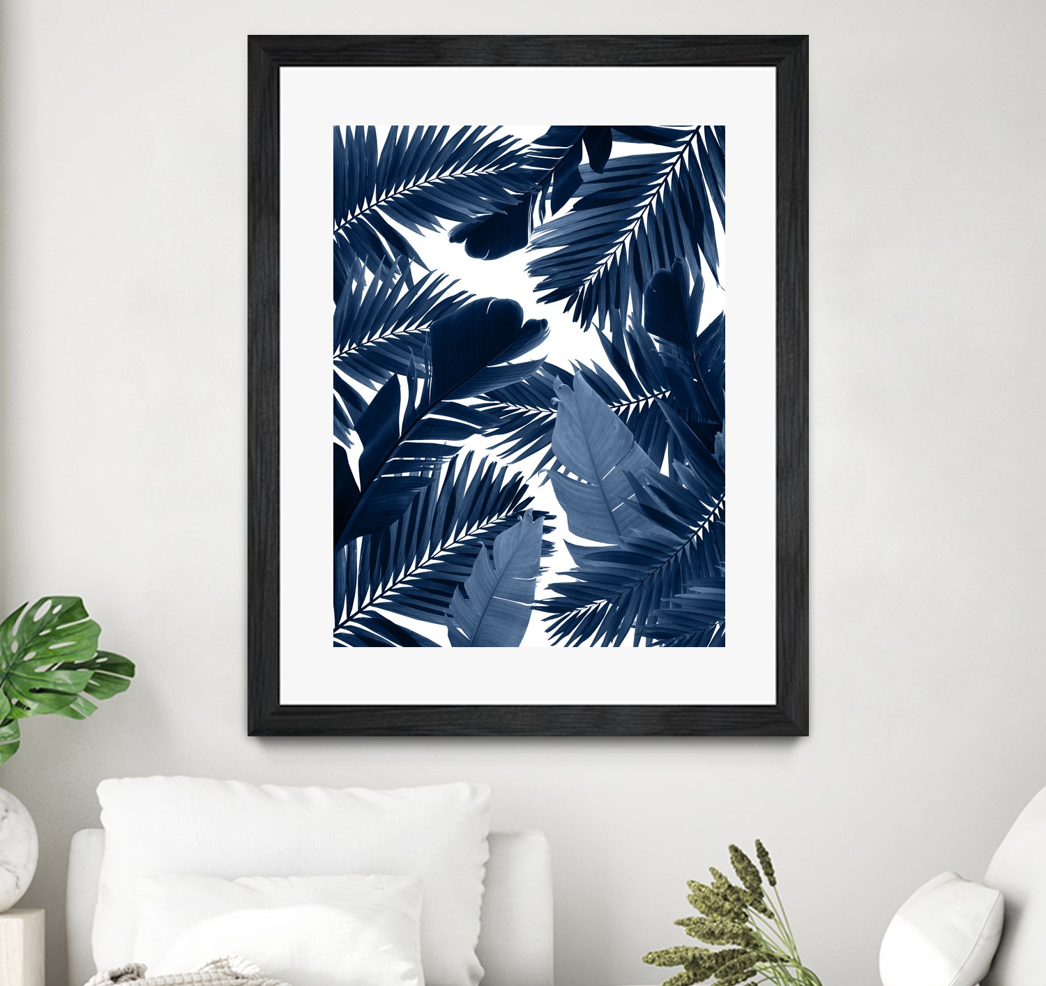 Jungle Leaves Finesse #3 #tropical #decor #art by Anita & Bella Jantz on GIANT ART - blue photo illustration