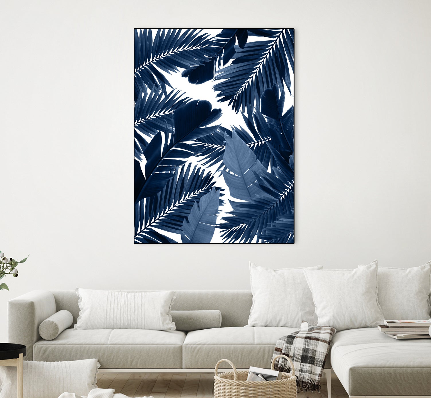 Jungle Leaves Finesse #3 #tropical #decor #art by Anita & Bella Jantz on GIANT ART - blue photo illustration