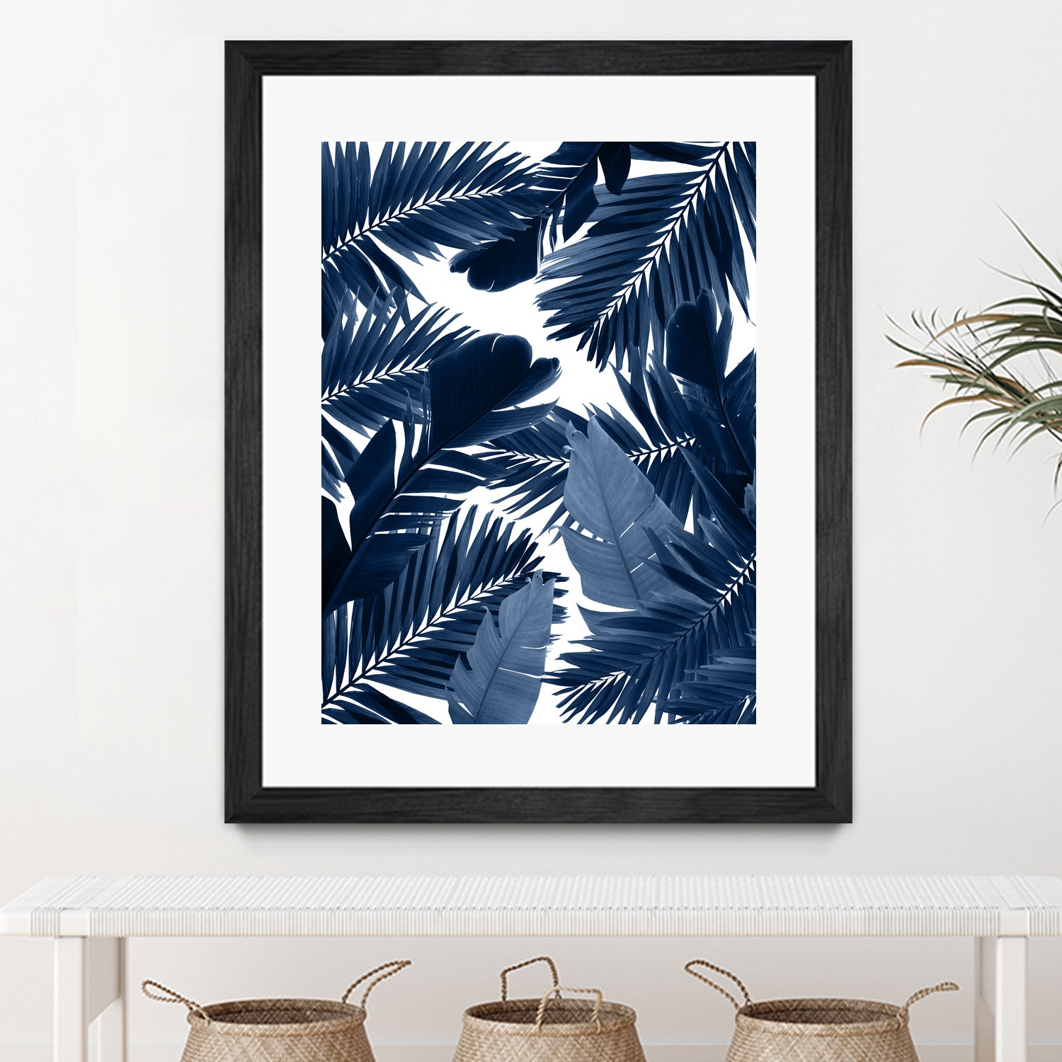 Jungle Leaves Finesse #3 #tropical #decor #art by Anita & Bella Jantz on GIANT ART - blue photo illustration