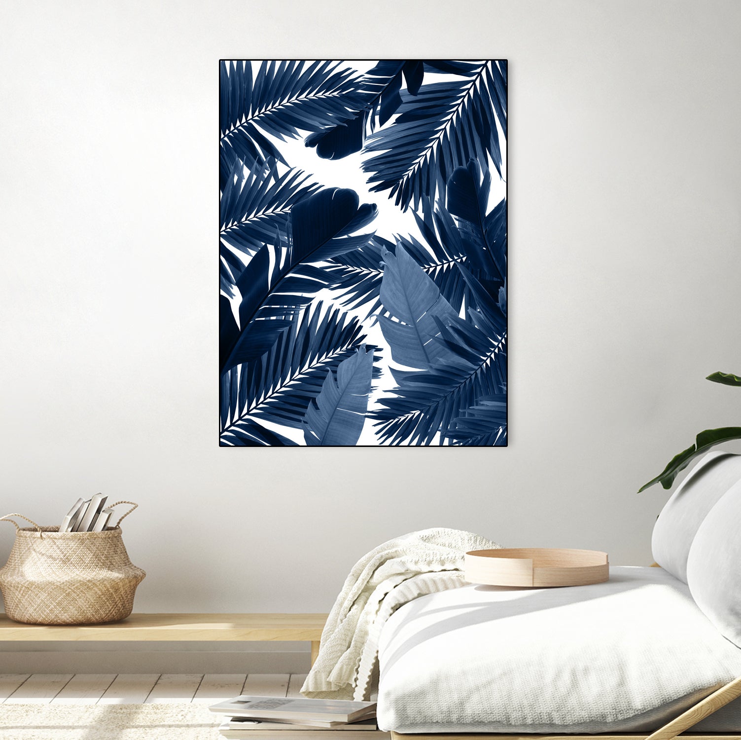 Jungle Leaves Finesse #3 #tropical #decor #art by Anita & Bella Jantz on GIANT ART - blue photo illustration