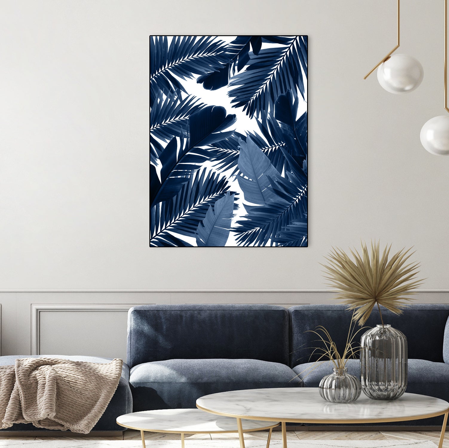 Jungle Leaves Finesse #3 #tropical #decor #art by Anita & Bella Jantz on GIANT ART - blue photo illustration