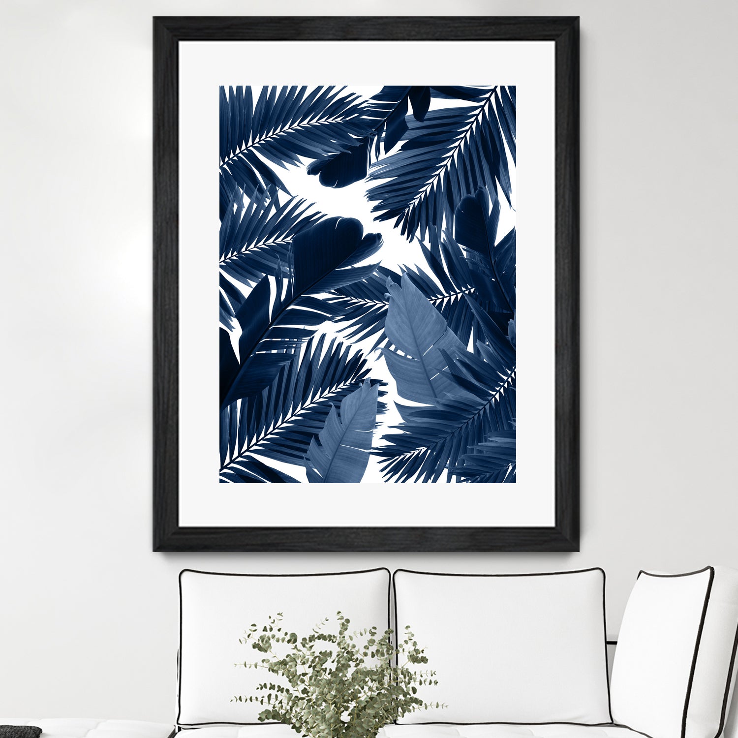 Jungle Leaves Finesse #3 #tropical #decor #art by Anita & Bella Jantz on GIANT ART - blue photo illustration