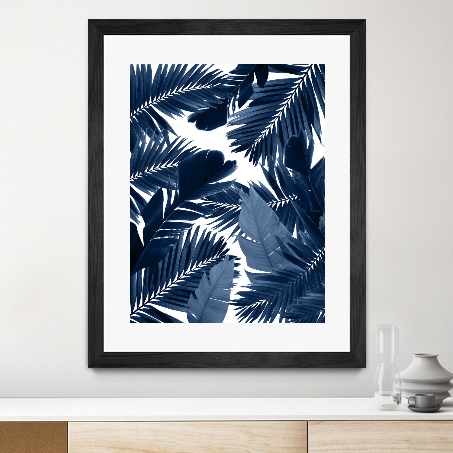 Jungle Leaves Finesse #3 #tropical #decor #art by Anita & Bella Jantz on GIANT ART - blue photo illustration