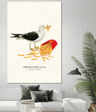 French Fry Gull by Jonas Loose on GIANT ART - yellow digital drawing