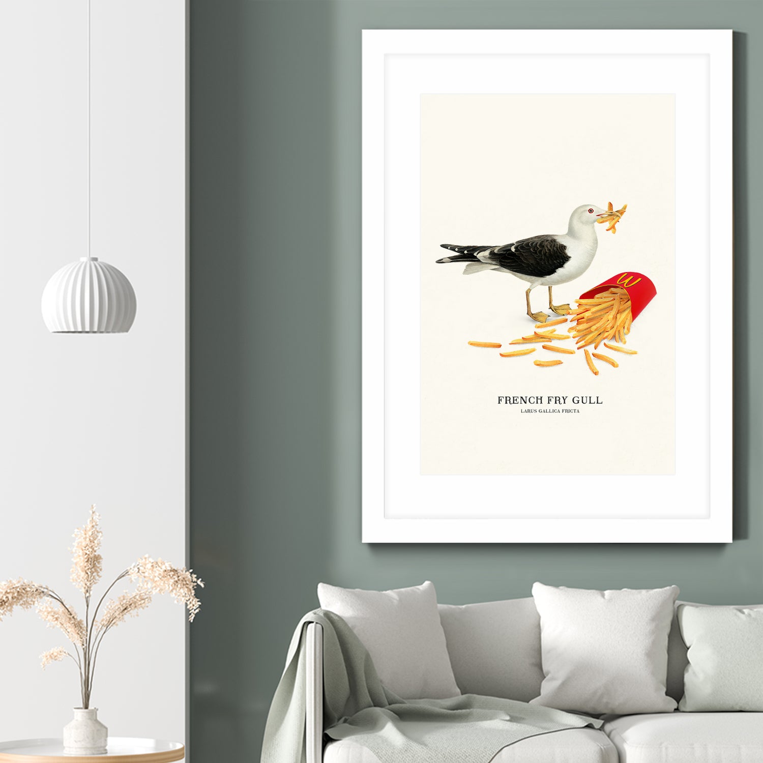 French Fry Gull by Jonas Loose on GIANT ART - yellow digital drawing