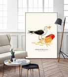 French Fry Gull by Jonas Loose on GIANT ART - yellow digital drawing