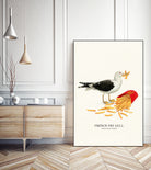 French Fry Gull by Jonas Loose on GIANT ART - yellow digital drawing