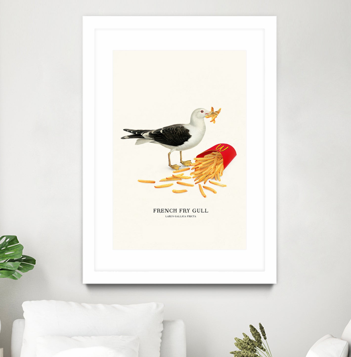 French Fry Gull by Jonas Loose on GIANT ART - yellow digital drawing