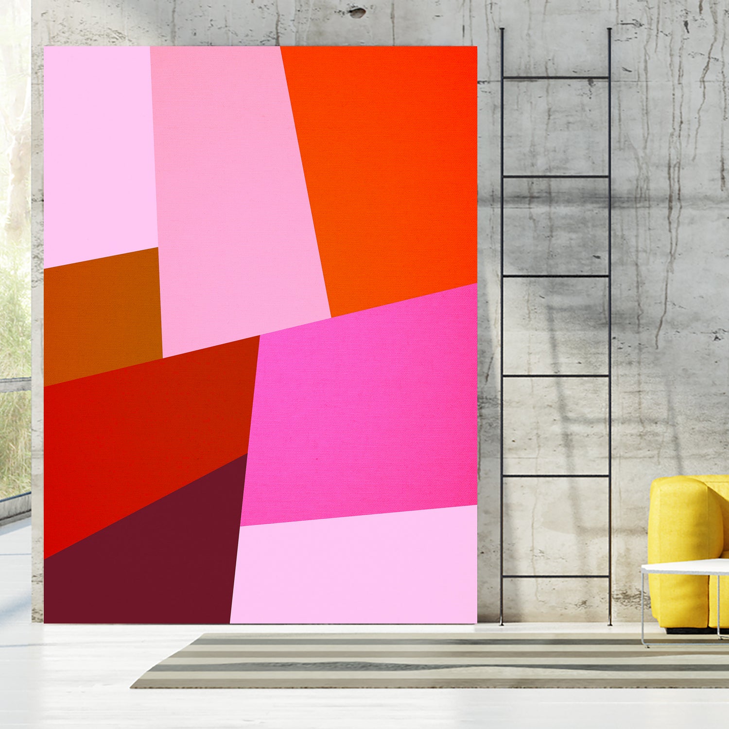 From Summer to Fall - Geometry Nº2 by Dominique Van Roey on GIANT ART - pink mixed media