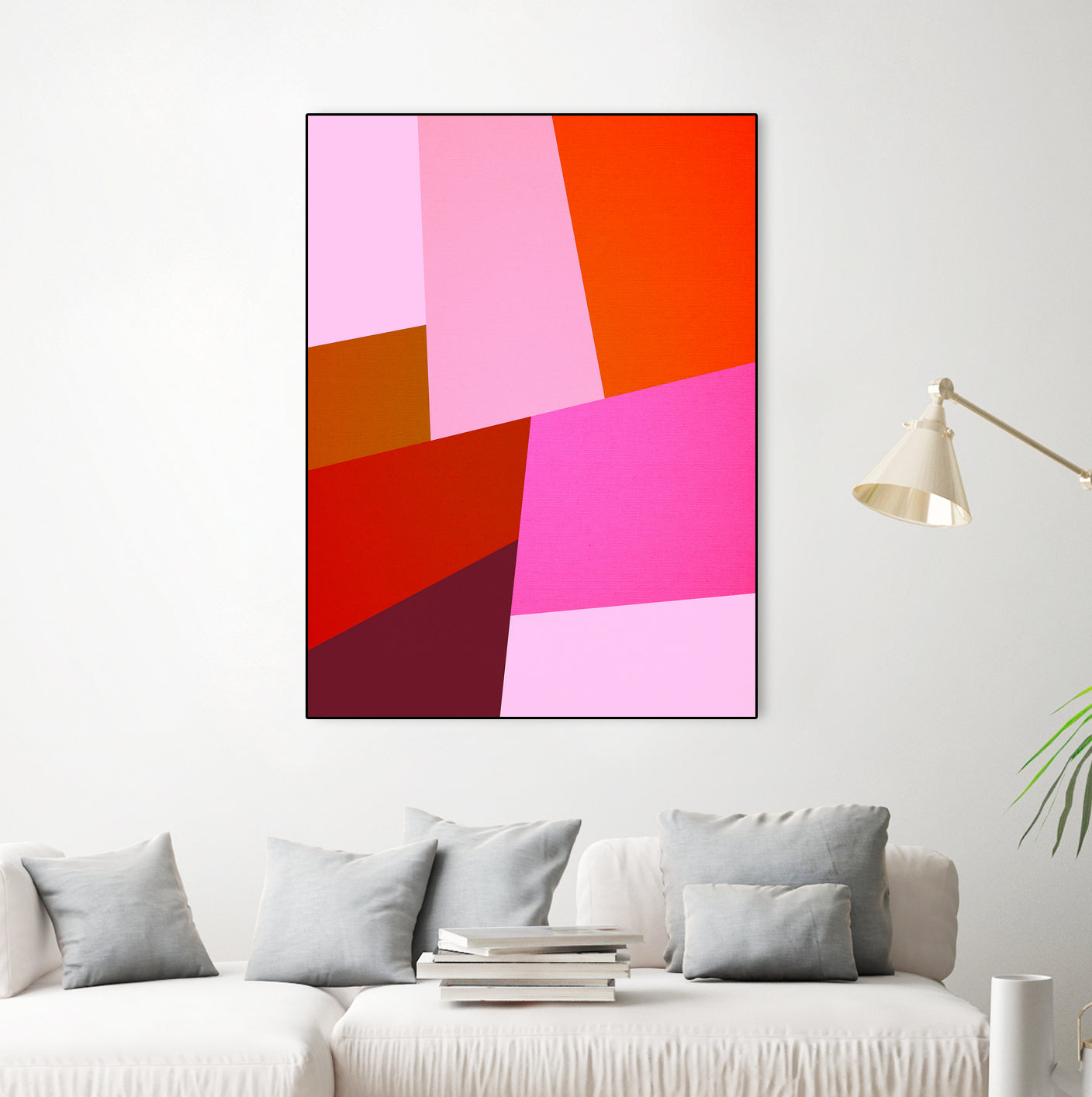 From Summer to Fall - Geometry Nº2 by Dominique Van Roey on GIANT ART - pink mixed media