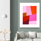 From Summer to Fall - Geometry Nº2 by Dominique Van Roey on GIANT ART - pink mixed media