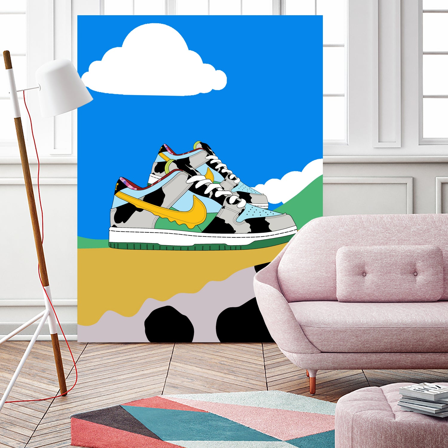 Cow sneakers by Yanuar Ahmat on GIANT ART - white digital drawing