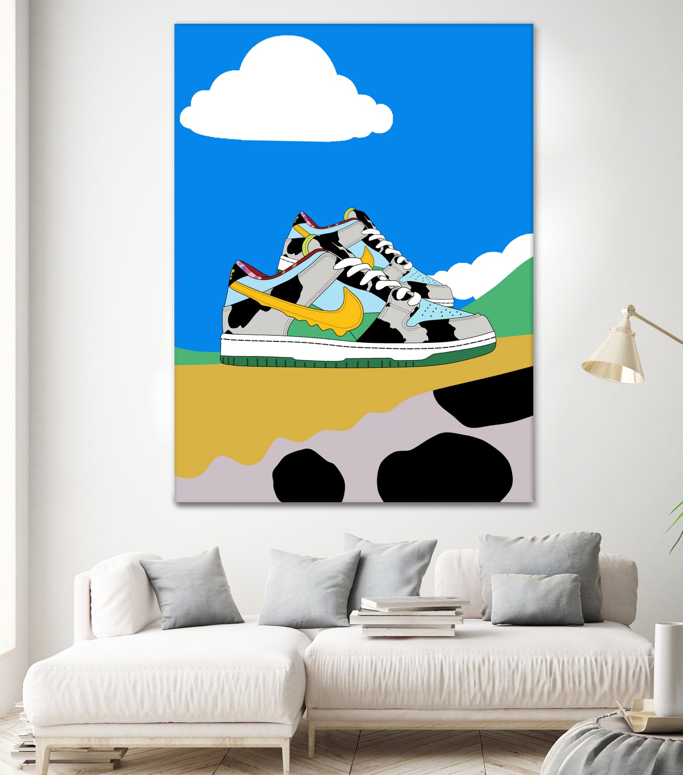 Cow sneakers by Yanuar Ahmat on GIANT ART - white digital drawing