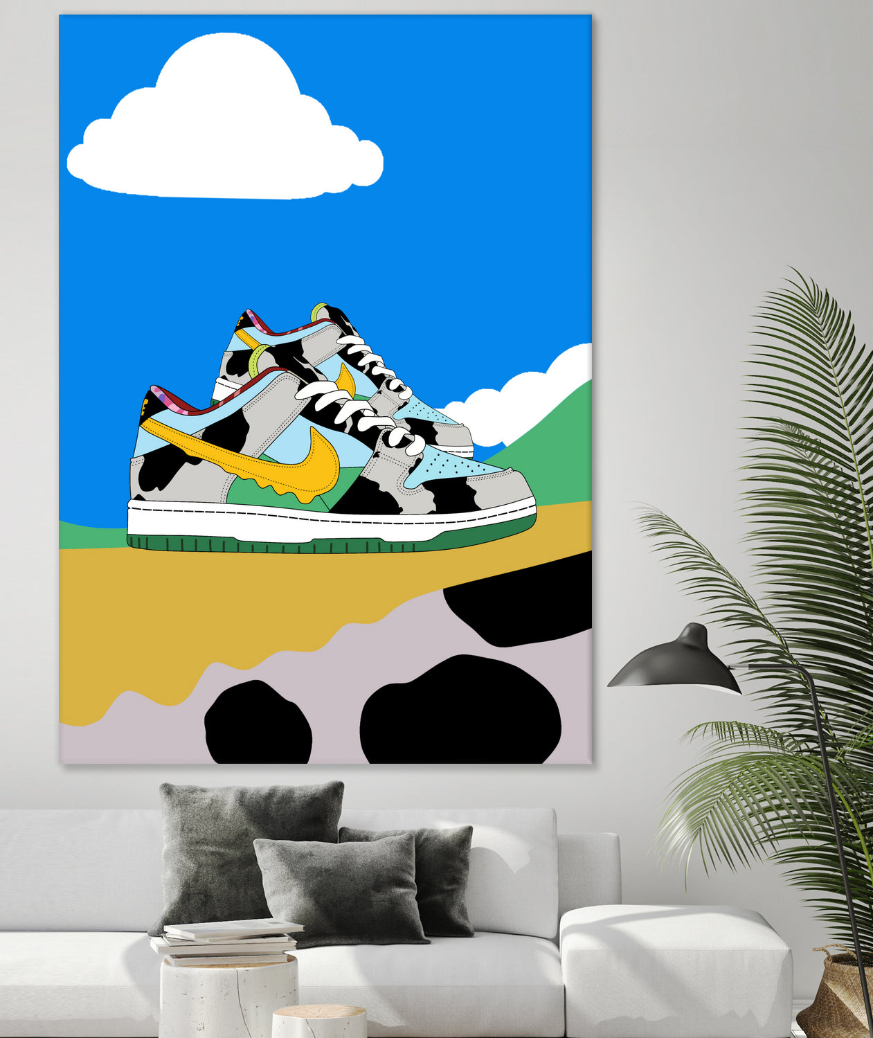 Cow sneakers by Yanuar Ahmat on GIANT ART - white digital drawing