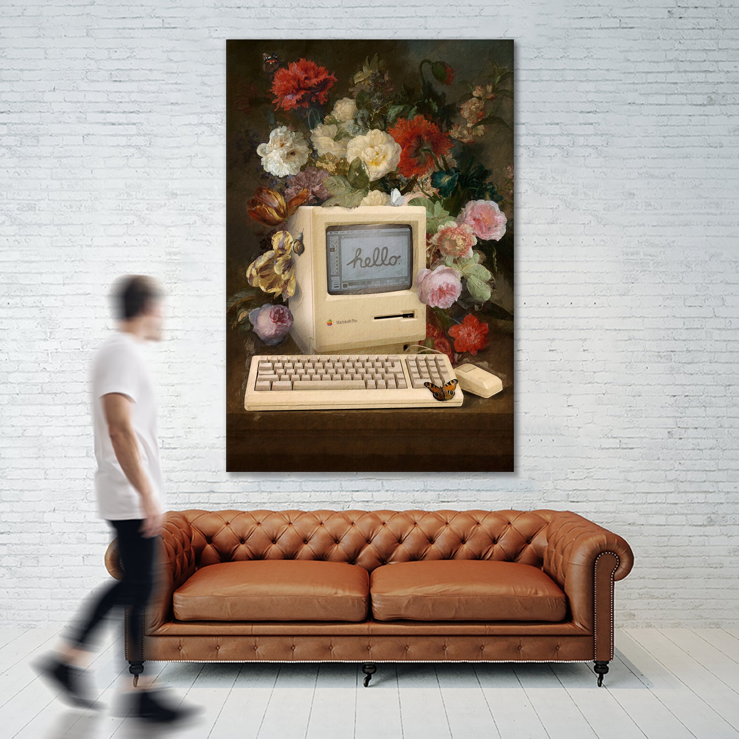 Apple and Flowers by Jonas Loose on GIANT ART - yellow photo manipulation