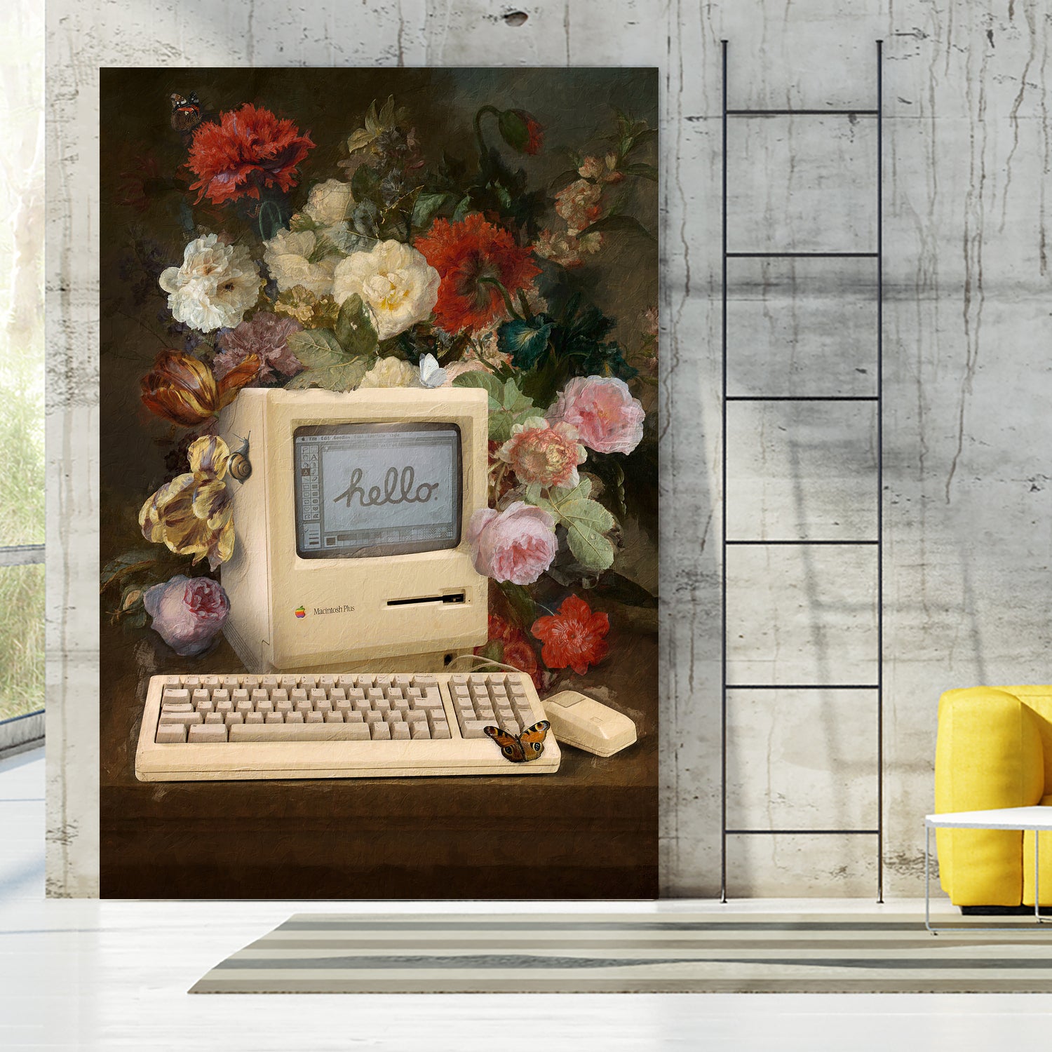 Apple and Flowers by Jonas Loose on GIANT ART - yellow photo manipulation