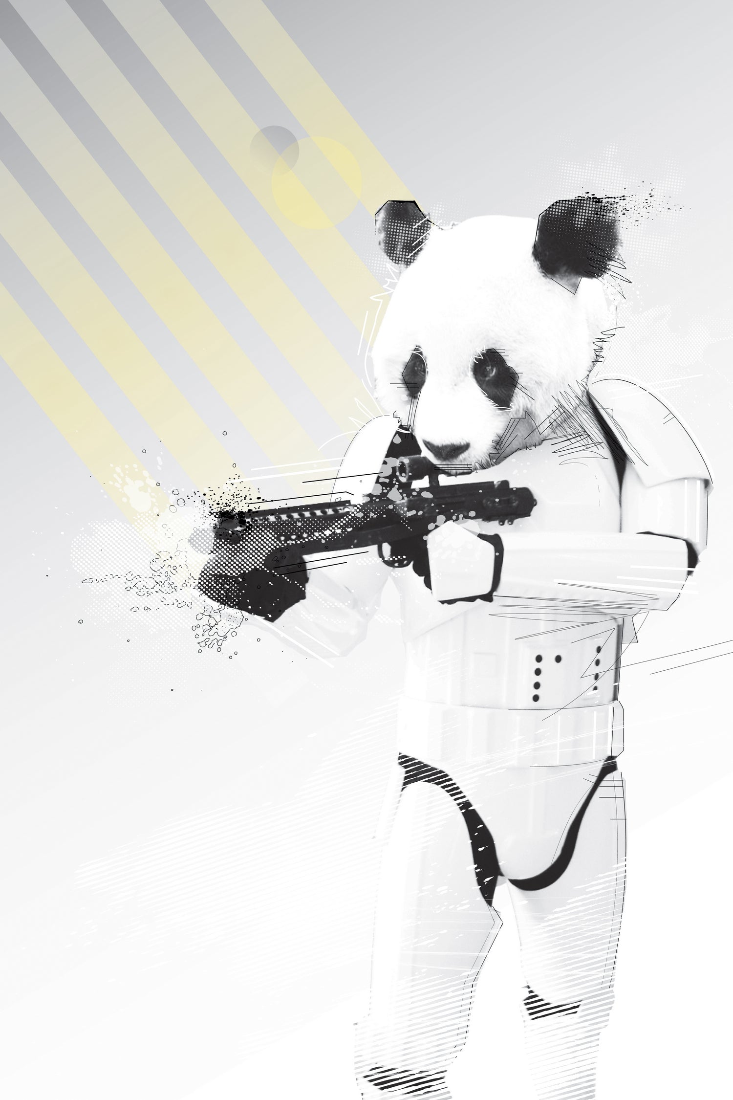 Stormtrooper Panda by Koen Cheung Mok on GIANT ART - white digital drawing