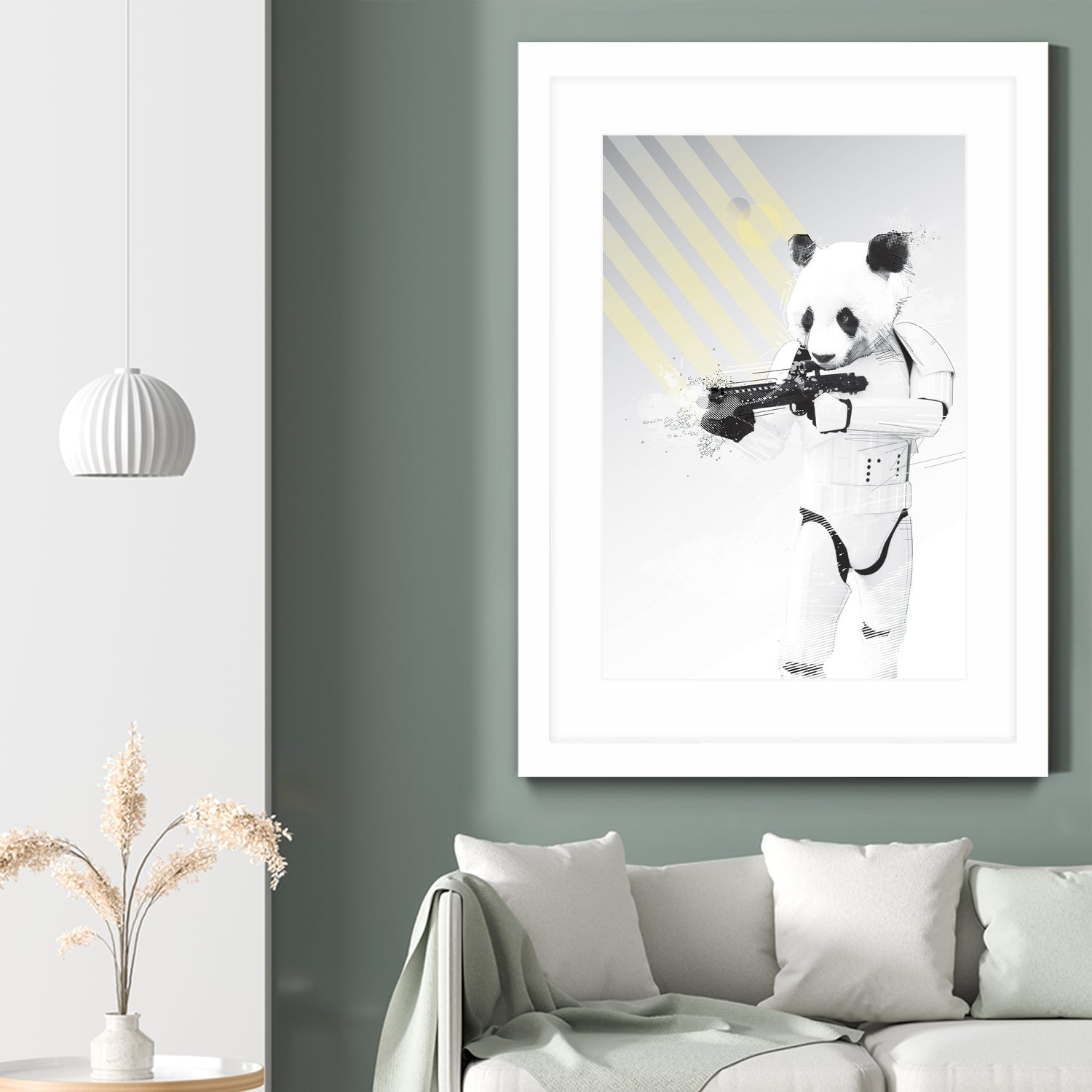 Stormtrooper Panda by Koen Cheung Mok on GIANT ART - white digital drawing