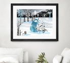 Snow Monster by Holly Hatam on GIANT ART - blue digital painting