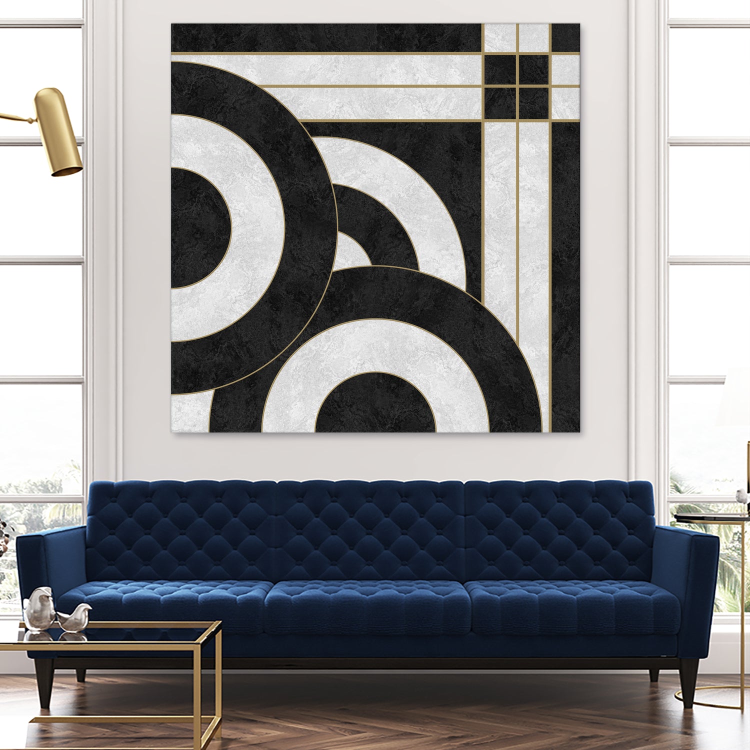 Geometric Marble by M.TERESA HERNANDEZ on GIANT ART - black digital painting