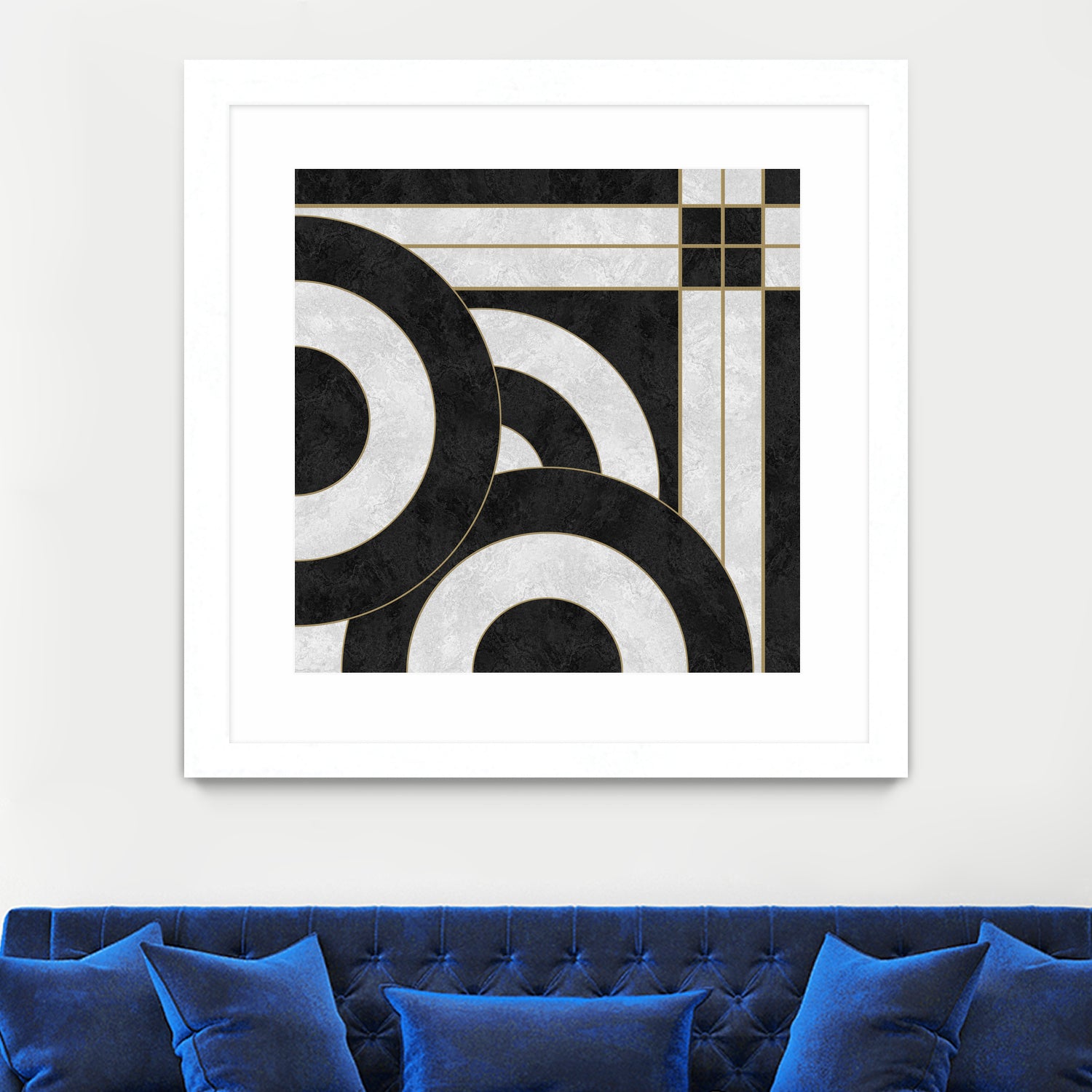 Geometric Marble by M.TERESA HERNANDEZ on GIANT ART - black digital painting