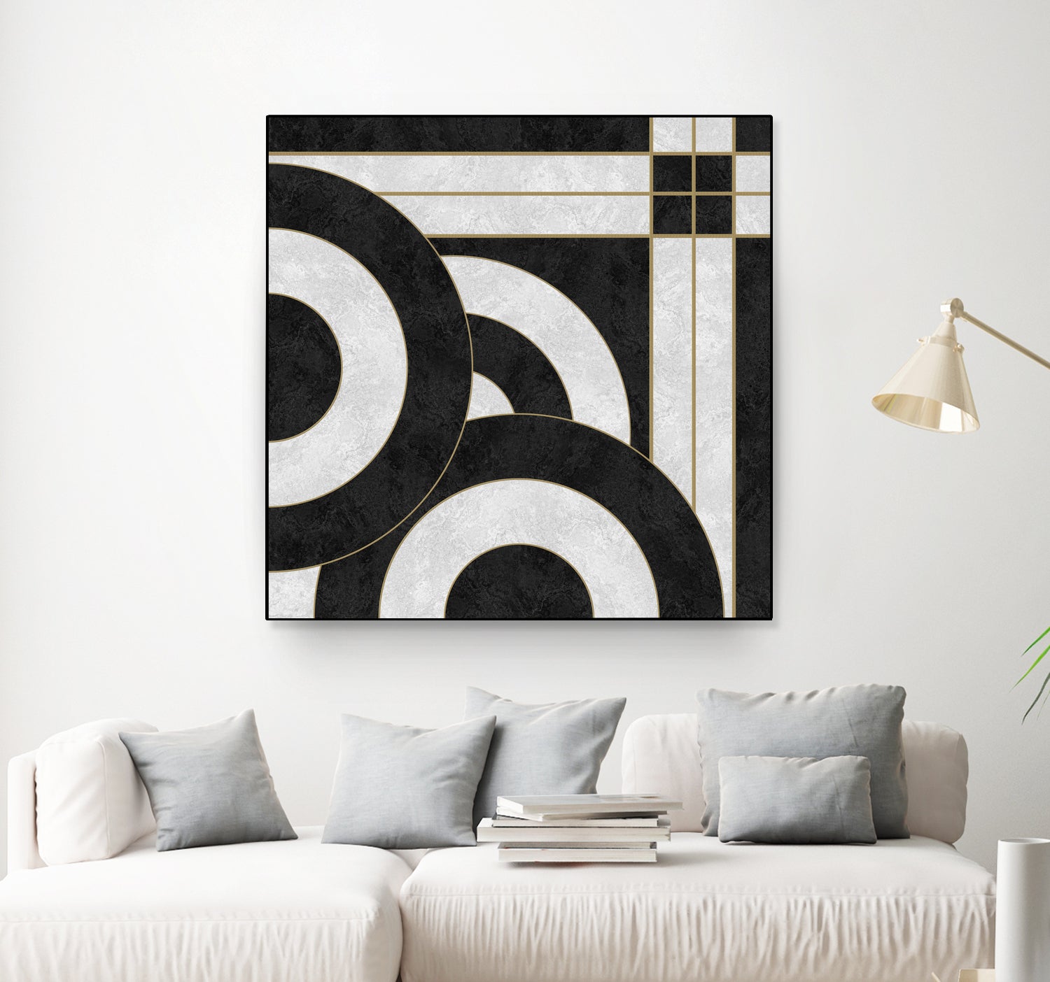 Geometric Marble by M.TERESA HERNANDEZ on GIANT ART - black digital painting