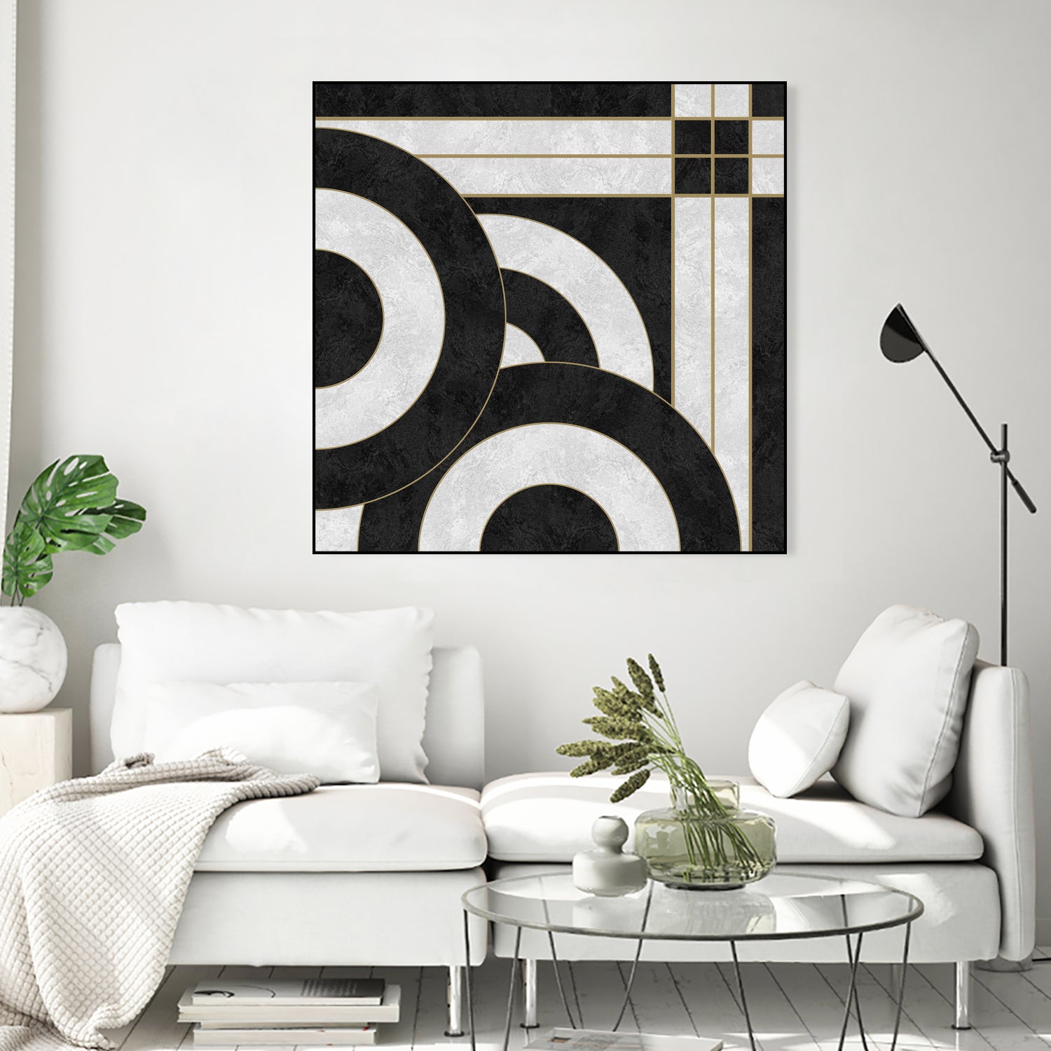 Geometric Marble by M.TERESA HERNANDEZ on GIANT ART - black digital painting