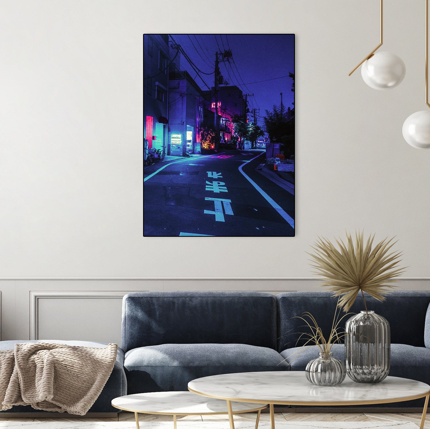 Cyberpunk Photographic Street City by Dimas Art on GIANT ART - blue photo illustration