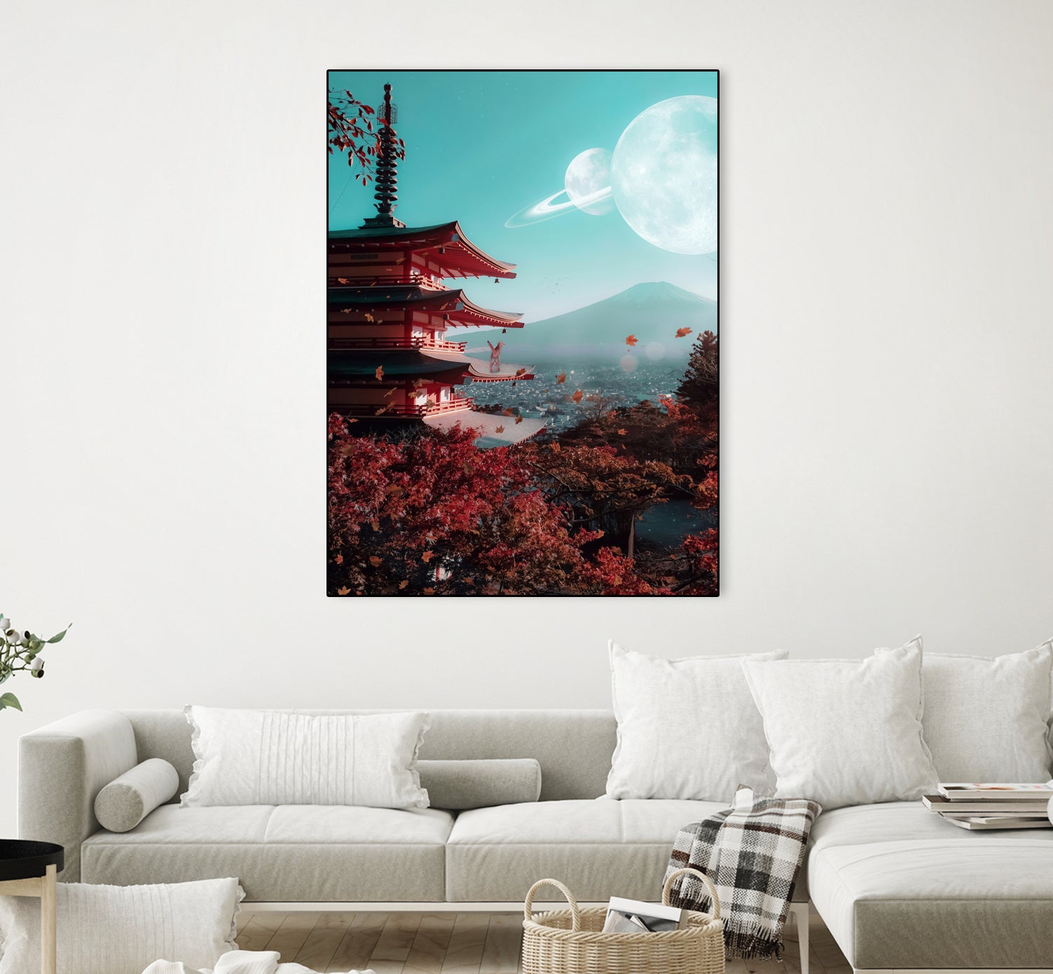 Abyssinian Cat in Japan by Rigaud Mickaël on GIANT ART - red digital painting