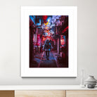 Japan Photographic Street City by Dimas Art on GIANT ART - fuchsia photo illustration