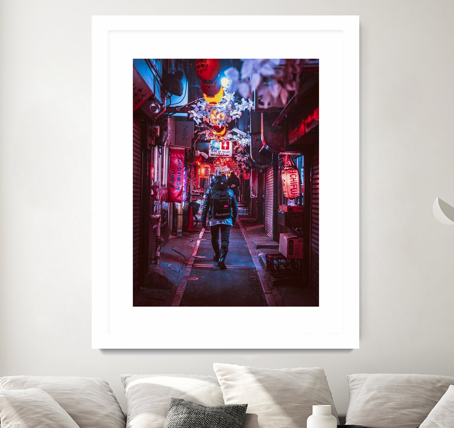 Japan Photographic Street City by Dimas Art on GIANT ART - fuchsia photo illustration