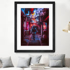 Japan Photographic Street City by Dimas Art on GIANT ART - fuchsia photo illustration