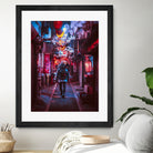 Japan Photographic Street City by Dimas Art on GIANT ART - fuchsia photo illustration