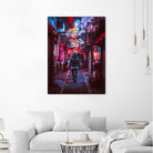 Japan Photographic Street City by Dimas Art on GIANT ART - fuchsia photo illustration