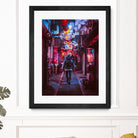 Japan Photographic Street City by Dimas Art on GIANT ART - fuchsia photo illustration