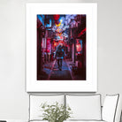 Japan Photographic Street City by Dimas Art on GIANT ART - fuchsia photo illustration