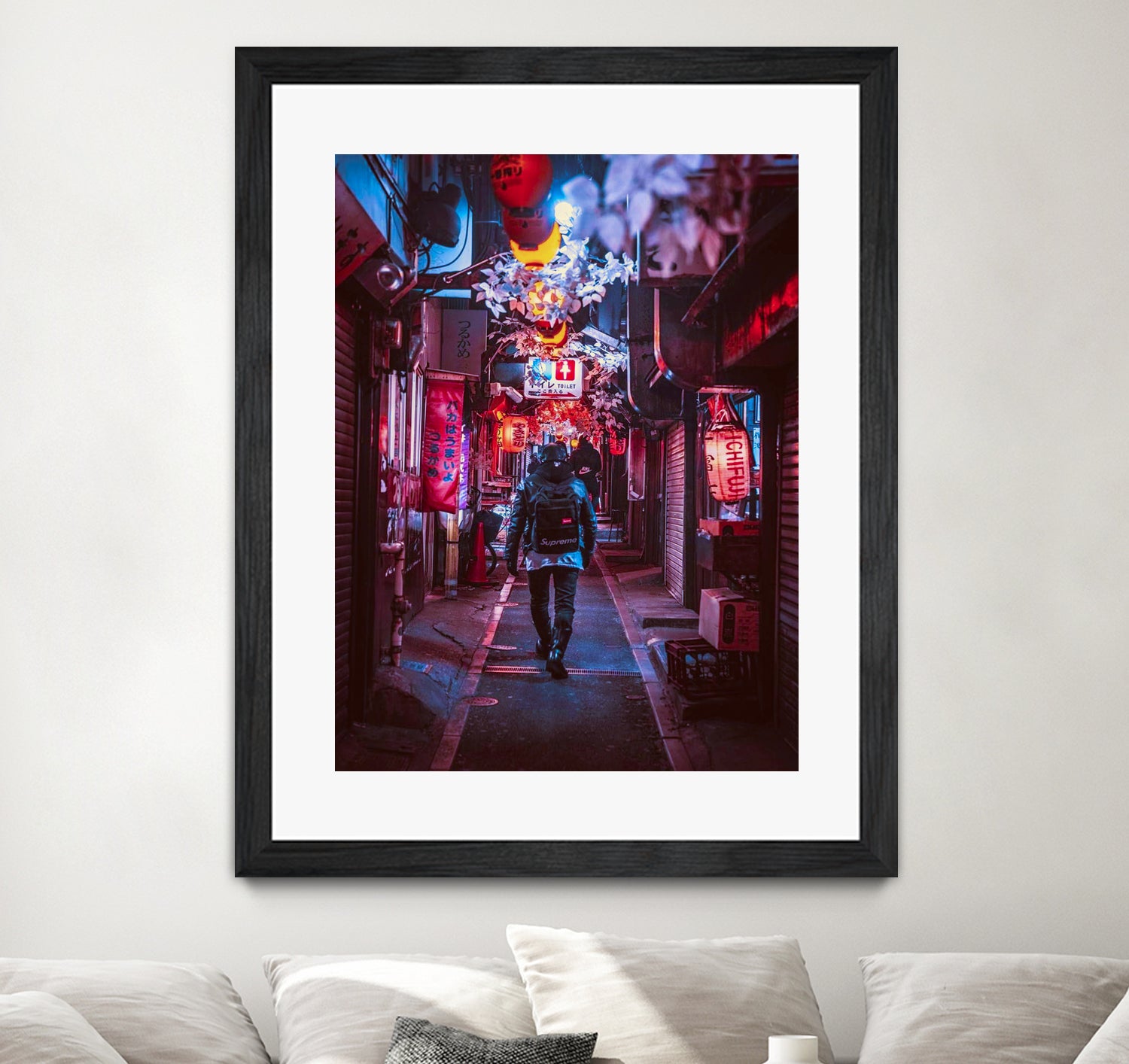 Japan Photographic Street City by Dimas Art on GIANT ART - fuchsia photo illustration