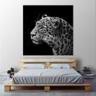 Leopard in black and white by Lukas Holas on GIANT ART - black photo manipulation